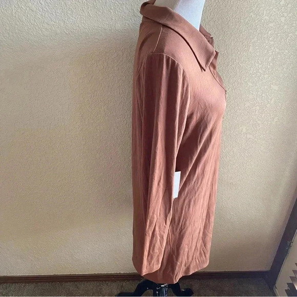Aritzia Wilfred Free Pose Button Down Shirt Dress Soft Jersey Long Sleeve Mini - Picture 4 of 10
